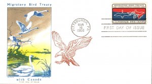 #1306 Migratory Bird Treaty Overseas Mailer FDC