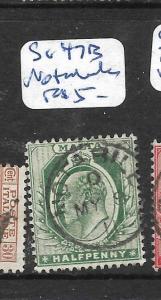 MALTA (P0906B) KE 1/2D  SG 47B NOTABILE SON CDS VFU