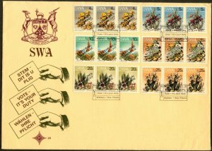 SOUTH WEST AFRICA Sc#423-428 1978 Suffrage Complete Set on Cacheted FDC