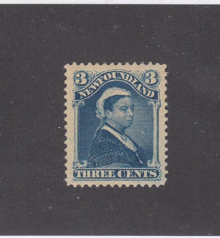 NEWFOUNDLAND # 49 VF-MH Q/VICTORIA 3cts CAT VALUE $100+