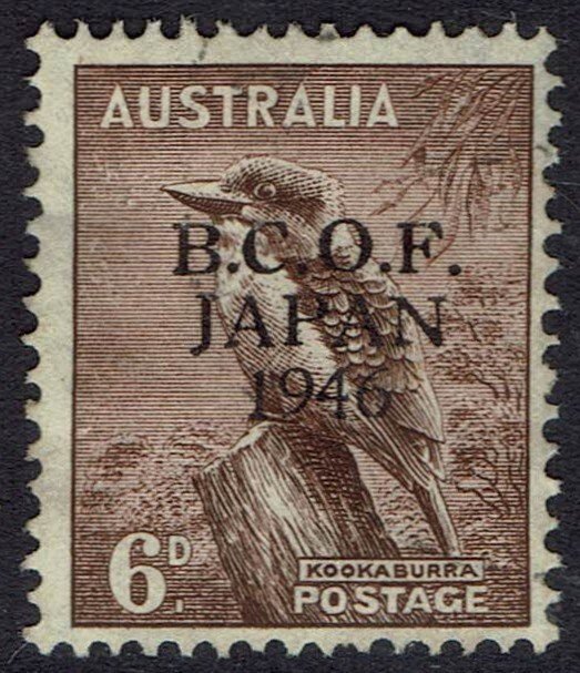 BCOF AUSTRALIA JAPAN OCCUPATION 1946 KOOKABURRA 6D USED