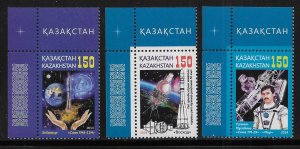 Kazakhstan 728-30 Space Flights set MNH