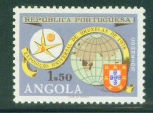 Angola  Scott 408 MNH** 1958 Brussels World's Fair s...