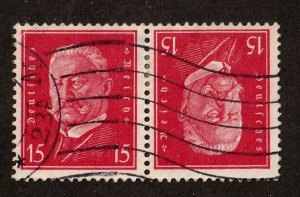 Germany     374a    used   tete beche pair     CV $30.00
