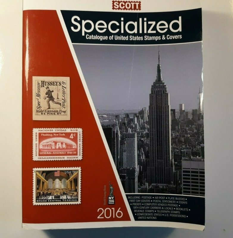 2016 United States Specialized Scott Catalog - Good Condition 