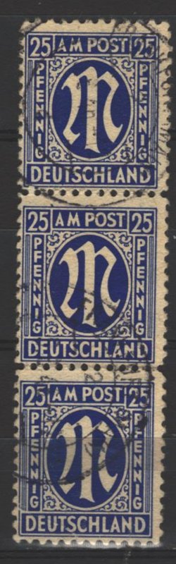 COLLECTION LOT # 4931 GERMANY #3N13 1945+ STRIP OF 3 CV+$33