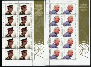 Guernsey 1461-1466 King Charles 70th Birthday Sheets of 10 Stamps MNH 2018