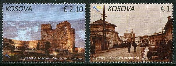 HERRICKSTAMP NEW ISSUES KOSOVO Sc.# 295-96 Vushtrria City