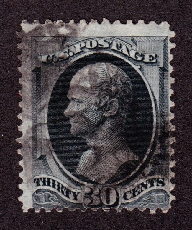 US 165 30c Hamilton Used F SCV $140 (001)