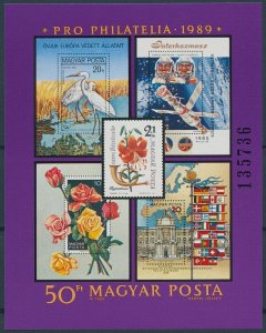 Hungary Stamps 1989 MNH Pro Philatelia Stamps-on-Stamps SOS 1v IMPF M/S