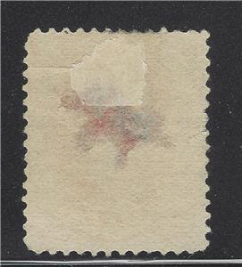 1887 USA 3c Vermillion - Used - Cat = $55 - Thin In Middle (BS15)