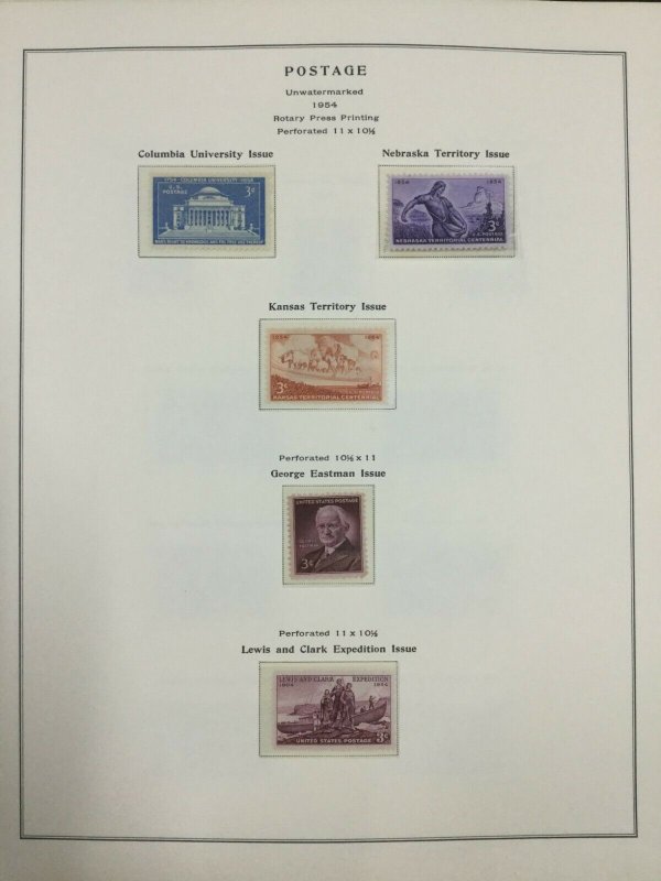 MOMEN: US STAMPS MINT COLLECTION ON 10 PAGES LOT #49828