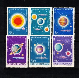 Romania Sc C233-8 MNH Set of 1981 - Planets in space