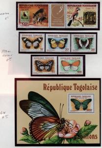 Togo Topical collection Birds, flowers, Fish Mostly Mint NH  in mounts jp