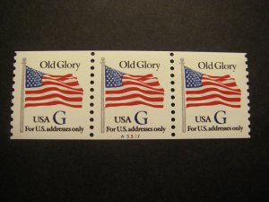 Scott 2890, 32 cent nondenominated G Flag, PNC3 #A5327, MNH Coil Beauty