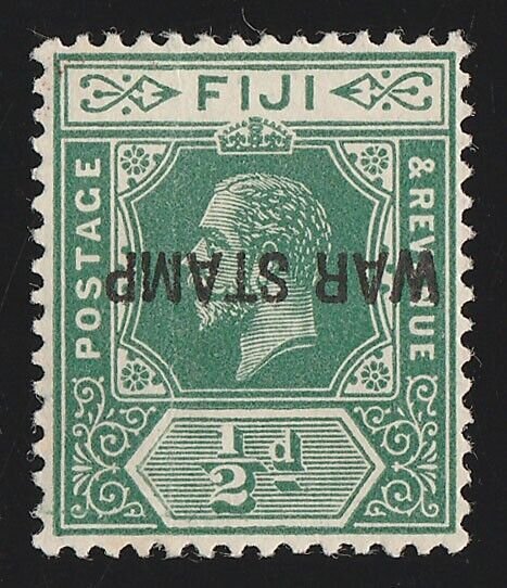 FIJI 1915 WAR STAMP KGV ½d INVERTED. Rare error . Only 1 sheet printed. 