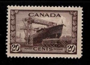 Canada Scott 260 MH* 1942 Corvette ship at dry dock C V$9