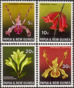 Papua New Guinea 1969 SG159-162 Orchids set MNH