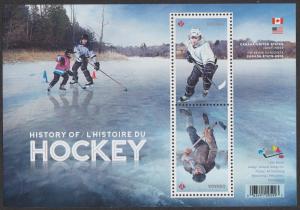 Canada 3039 History of Hockey souvenir sheet MNH 2017