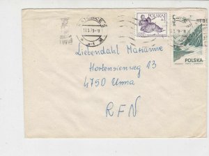 Poland 1979 Katowice Cancel Slogan 2 x Stamps Cover to Unna Ref 25613