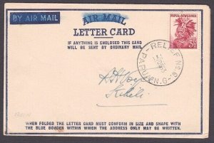 PAPUA NEW GUINEA 1953 formular letter card Releif No.6 cds used at Buin.....M213