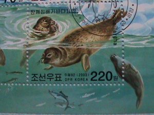 ​KOREA 2003 SC# 4323 ARCTIC & ANTARCTIC ANIMALS-CTO SHEET-VERY FINE