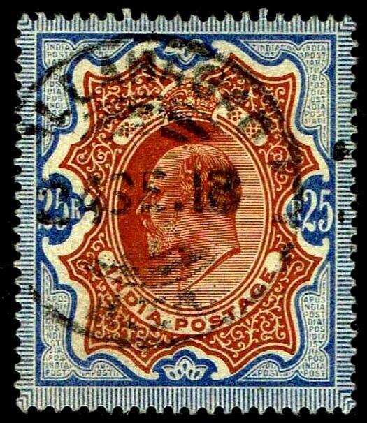 1902-09 India #71 King Edward VII Wmk 39 - Used - VF - CV$1,550.00 (ESP#3849)