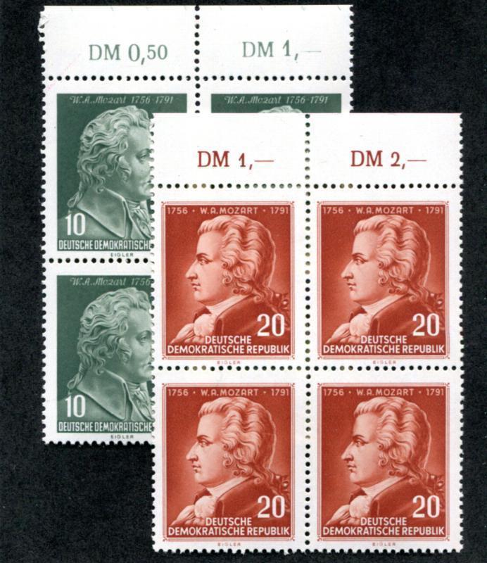 Germany: East (DDR) 278-279 MNH Block 4, numbers