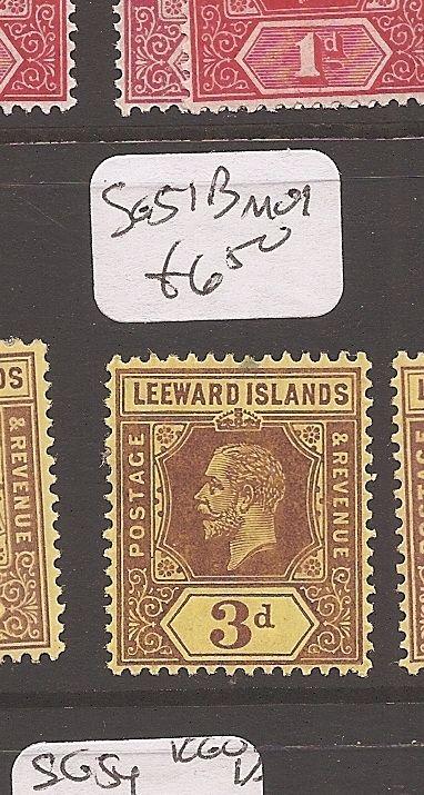 Leeward Islands 3d SG 51b MOG (8cdz)