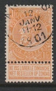 1900 Belgium - Sc 73 - used VF - 1 single - King Leopold II