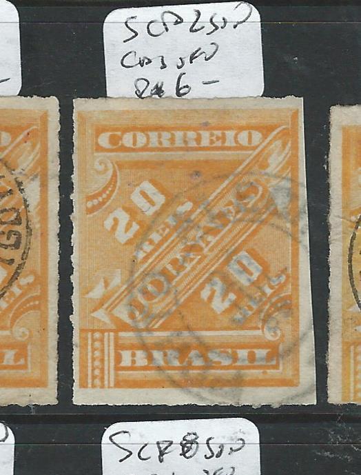 BRAZIL (PP1106B)  NEWSPAPER STAMP 20R  SCP2  SON CDS  VFU