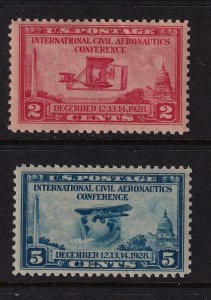 1928 Aeronautics Conference 2c & 5c Sc 649 & 650 MNH set complete (KG