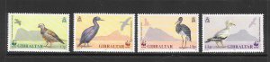 FISH - GIBRALTAR #594a-d  WWF  MNH