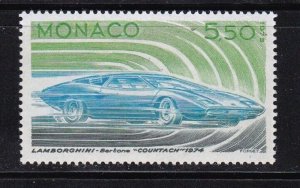 Monaco stamp #990, MNH, XF,  topicals, cars, Lamborghini, CV $13.00