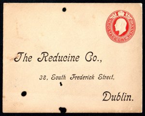 1902 Edward VII 1d carmine envelope, printed address of The Reducine Co.