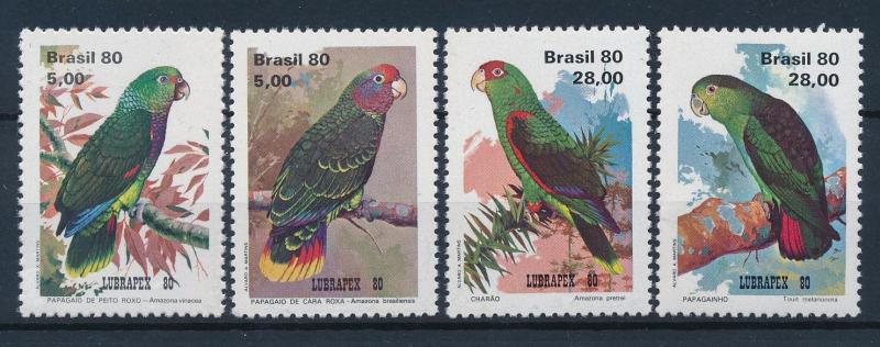 [37871] Brazil Brasilien 1980 Birds Vögel Oiseaux Ucelli  Parrots MNH