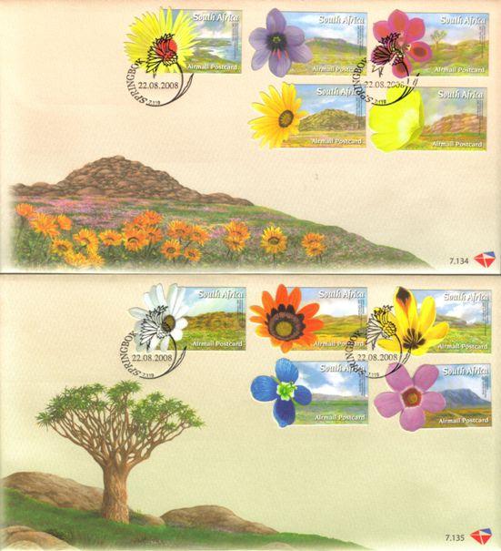 South Africa - 2008 Namaqualand Flowers FDC Set SG 1669-1678