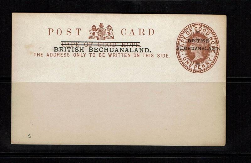 Bechuanaland - 1p Postal Card Overprinted w/ Period (Rare?) - 091917