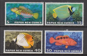 Papua New Guinea 442-445 Fish MNH VF