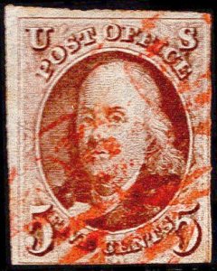 U.S. #1 Used Red Cancel