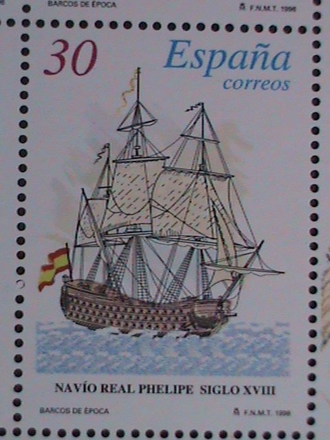 ​SPAIN 1996 SC# 2847 18TH CENTURY SAILING SHIPS- MNH S/S VERY FINE MINT