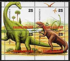 UZBEKISTAN SHEET DINOSAURS 