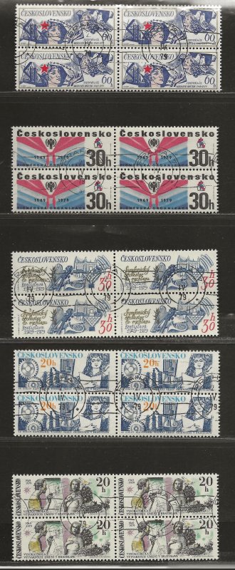 CZECHOSLOVAKIA SC# 2233-7 BK/4  FVF/CTO