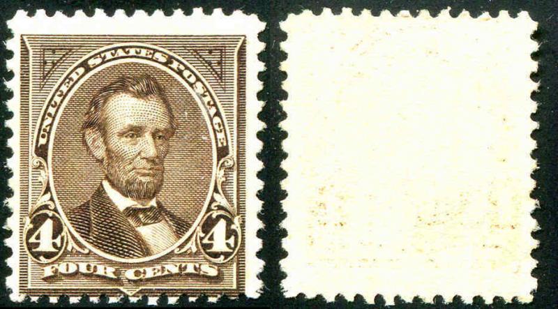 US Stamp #254. 4¢ Lincoln 1894 Mint Never Hinged