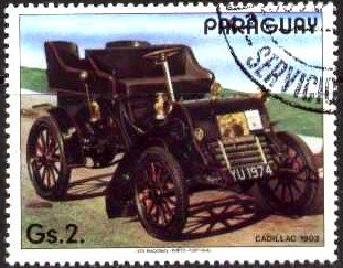 Automobile, Cent., Cadillac, 1903, Paraguay stamp SC#2068d used