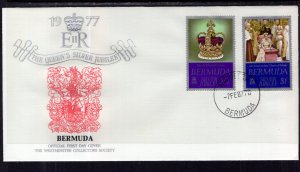 Bermuda 348-349 Queen Elizabeth II Silver Jubilee U/A FDC