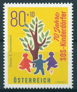 Austria 2019 MNH SOS Children's Childrens Villages 70 Years 1v Set Trees Stamps