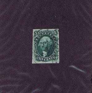 SC# 13 USED 10 CENT WASHINGTON, 1855, PSE CERT GRADED VF XF 85