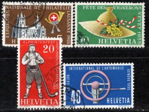 Switzerland Scott # 351 - 354, used