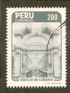Peru   Scott 844   Post Office Building     Used